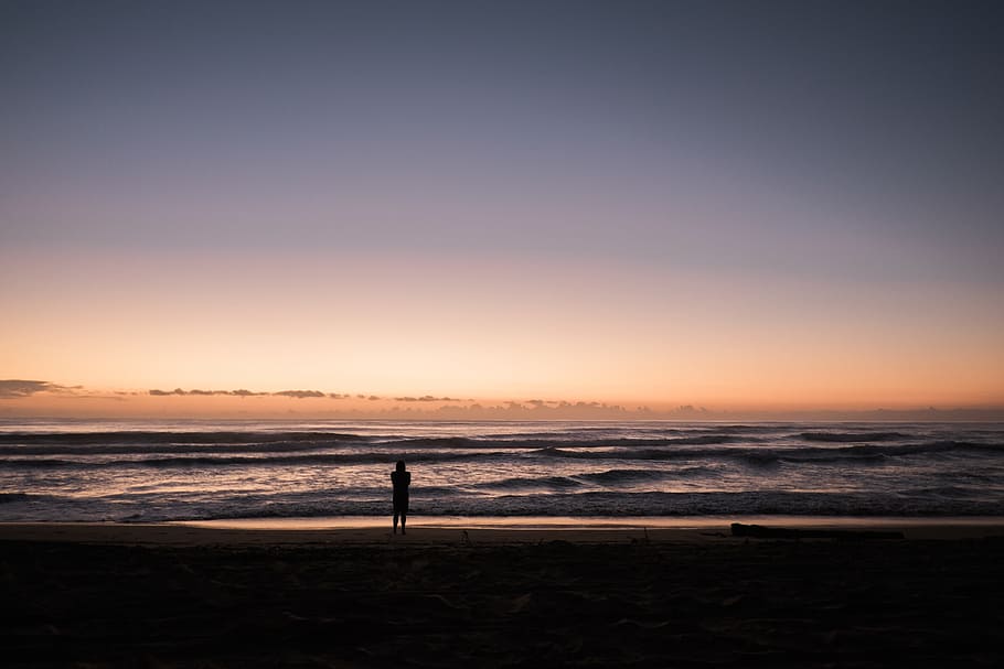 sea, ocean, water, waves, nature, beach, shore, coast, sunset HD wallpaper