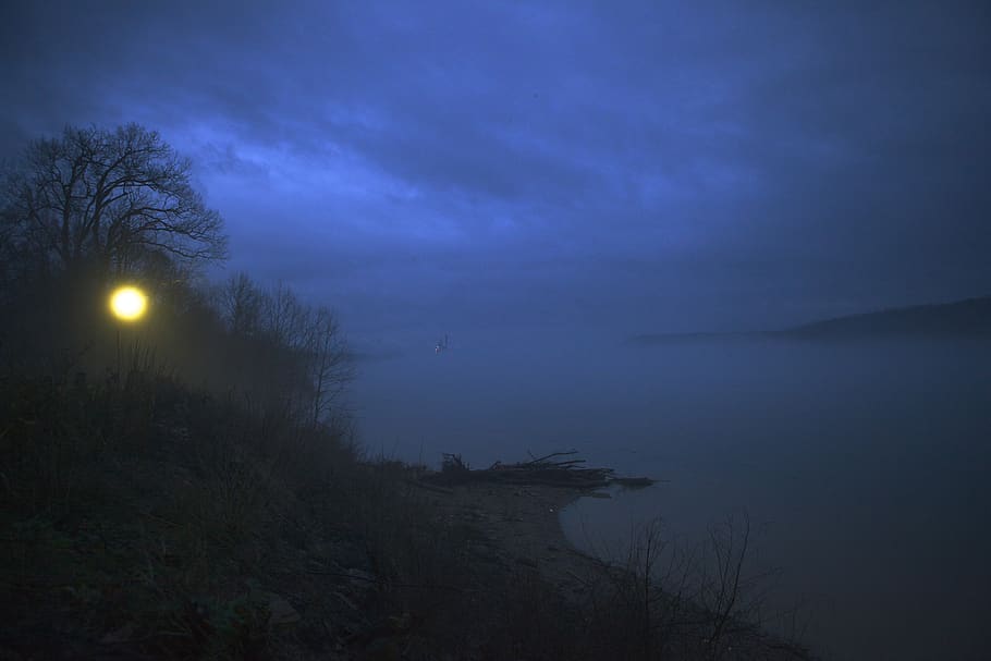 united states, cincinnati, river, cloud, fog, mist, thundrstorm HD wallpaper