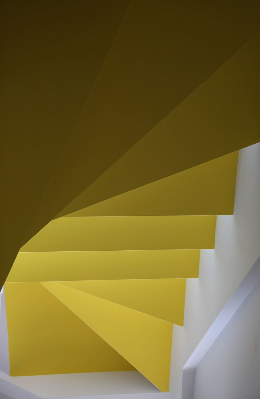 yellow, stairs, steps, wall, paper, no people, indoors, close-up HD wallpaper