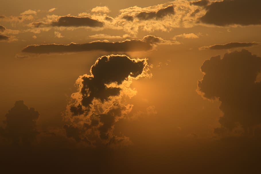 sky during golden hour, cloud, weather, nature, outdoors, duisburg HD wallpaper