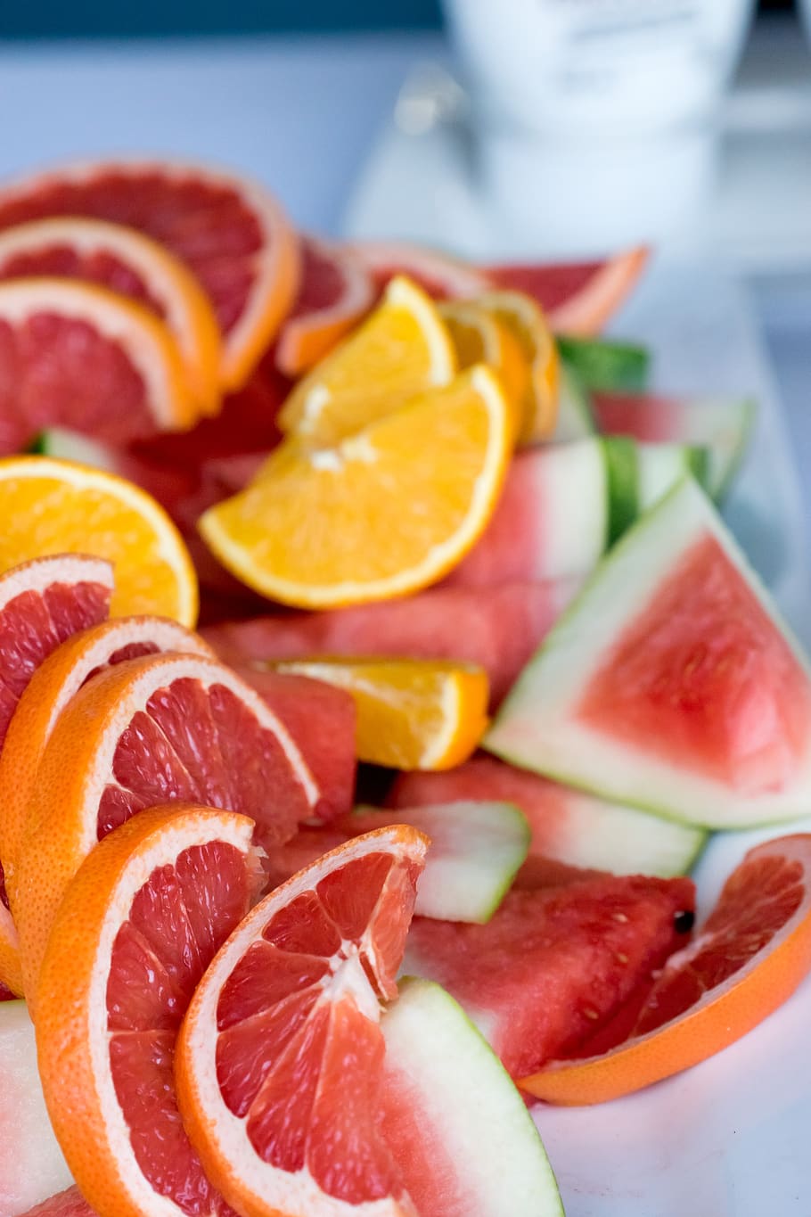 Close-Up Photography of Sliced Fruits, blur, cut, delicious, depth of field HD wallpaper