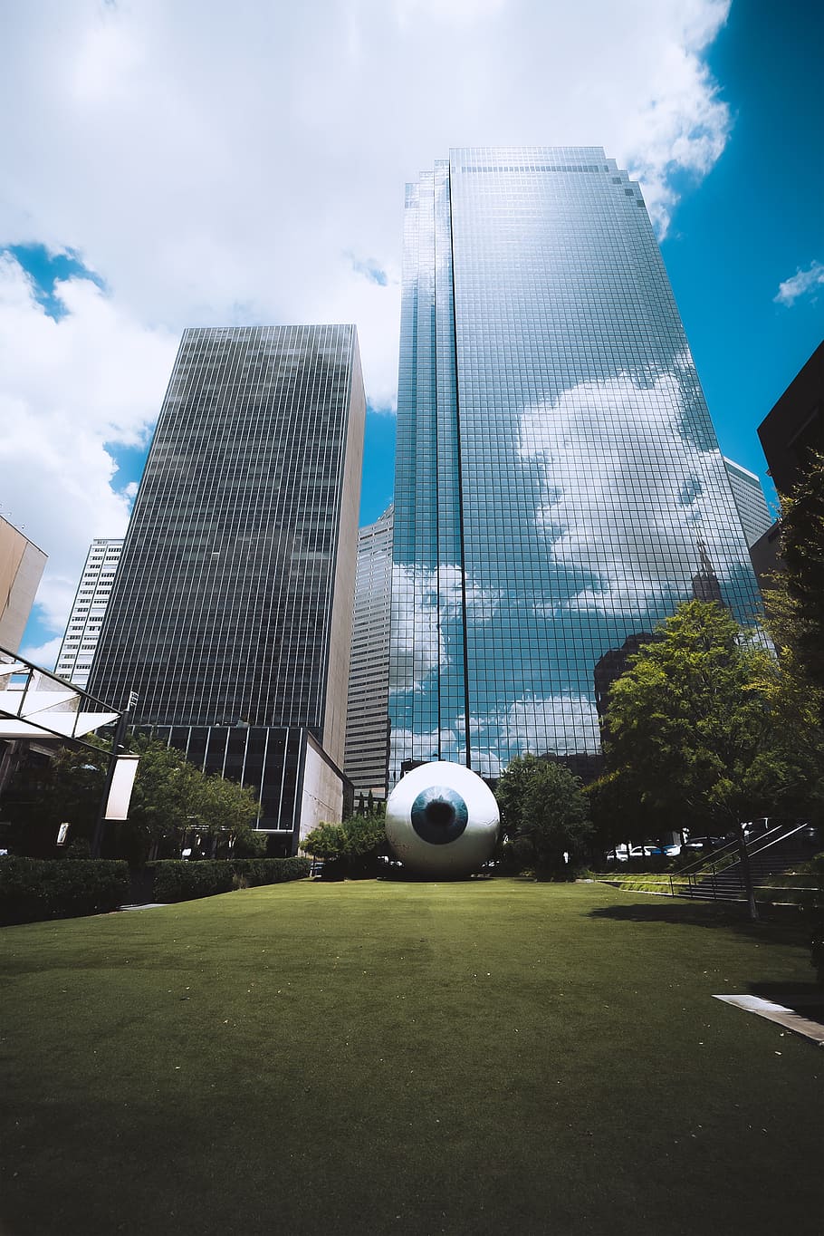 Two High-rise Buildings, architectural, architectural design HD wallpaper