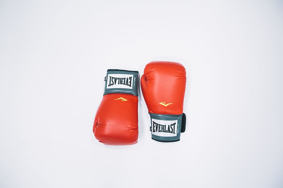 minimal, boxing, gloves, red, boxer, fight, gear, exercise, HD wallpaper
