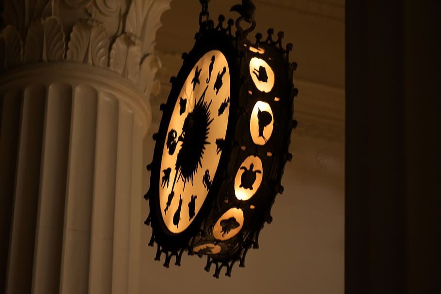 analog clock, clock tower, building, lamp, architecture, wall clock, HD wallpaper