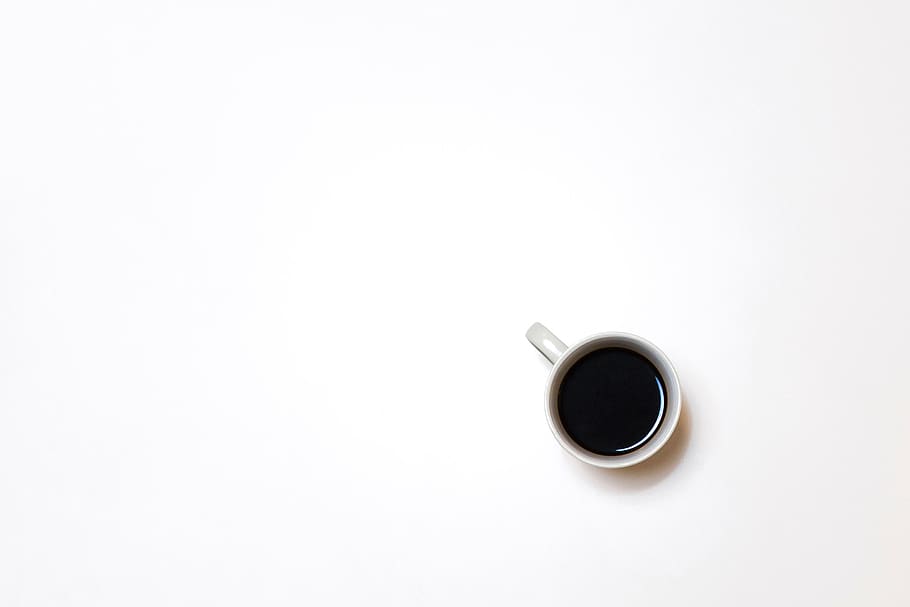 white, cup, mug, black, coffee, espresso, hot, drink, white background HD wallpaper