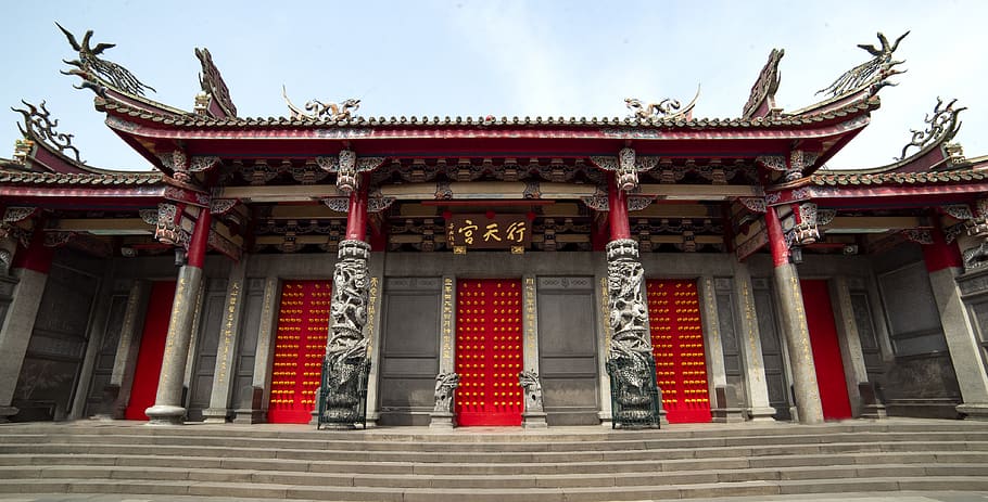 architecture, building, temple, shrine, worship, pillar, column HD wallpaper
