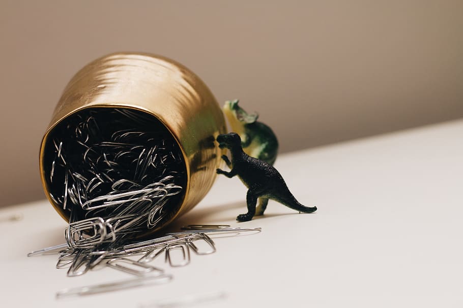 dinosaur paper clips