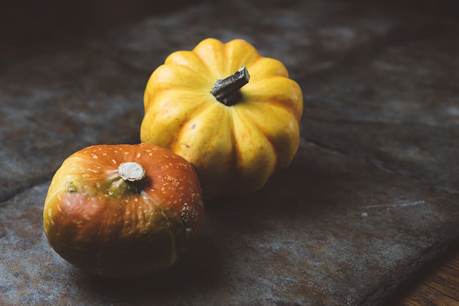 two squash, food, food and drink, healthy eating, freshness, fruit HD wallpaper