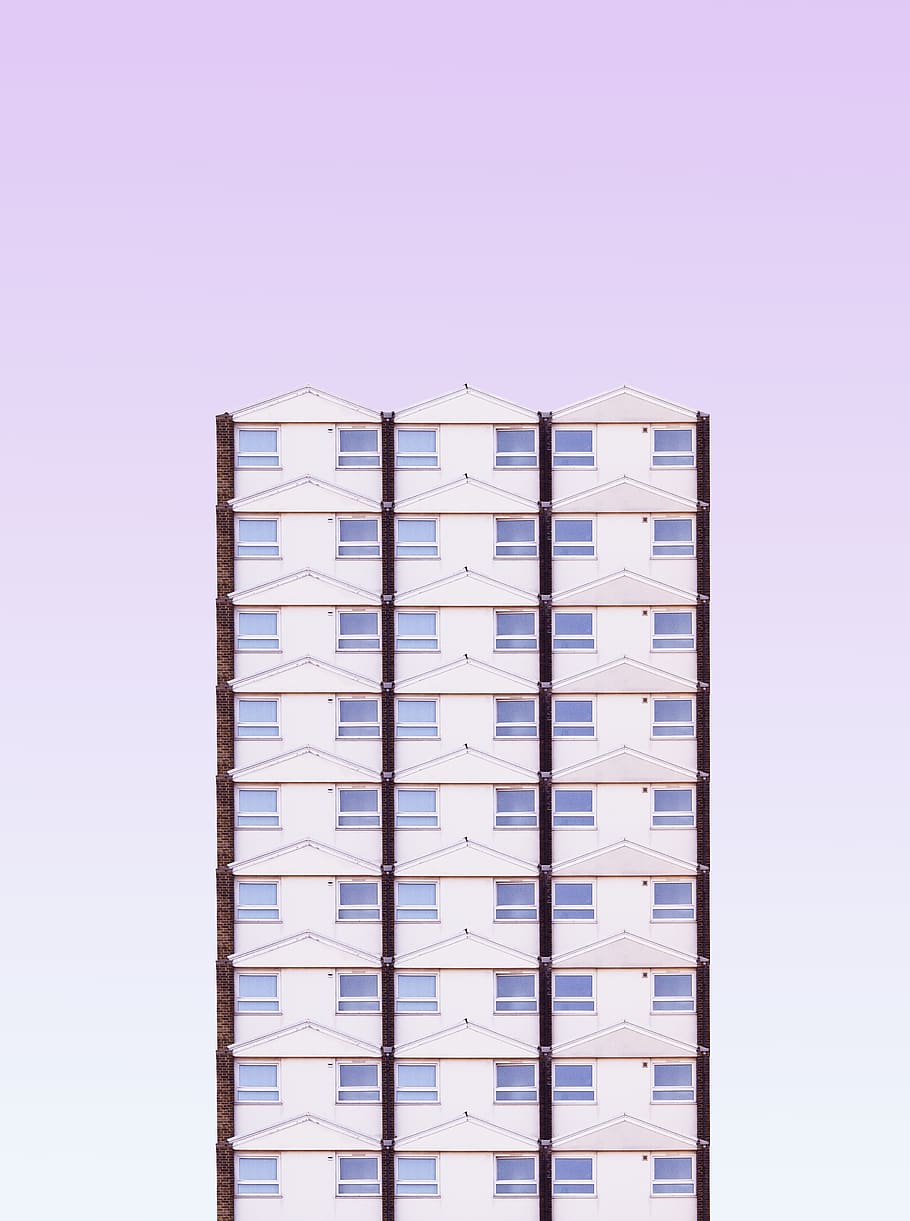 white high-rise building, indoors, no people, studio shot, still life HD wallpaper