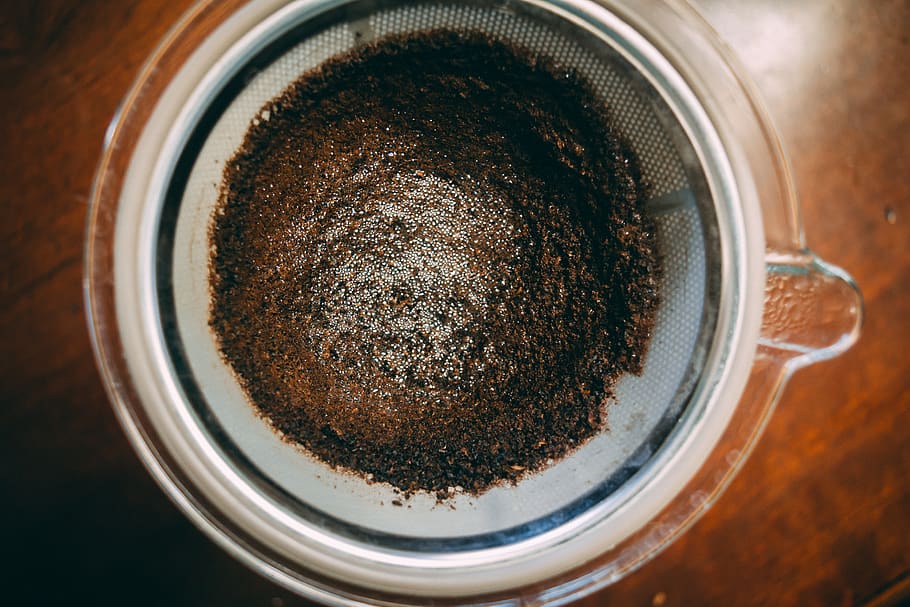 coffee, coffee filter, coffee shop, ground coffee, coffee grinds