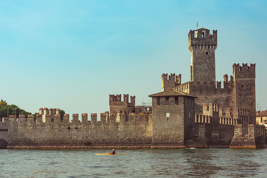 sirmione, italy, lake garda, castle, tourism, travel, architecture