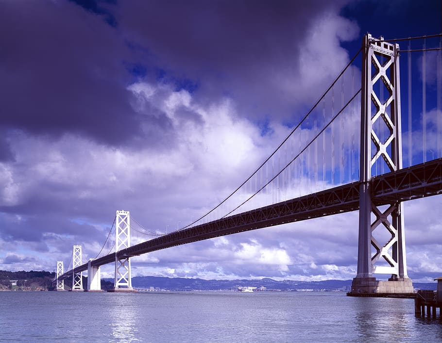 Golden Gate Bridge Under Cloudy Sky, architecture, city, clouds HD wallpaper