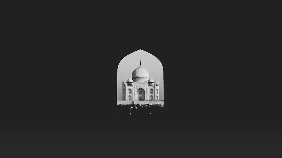 Taj Mahal, India Digital Wallpaper, arches, architecture, art HD wallpaper
