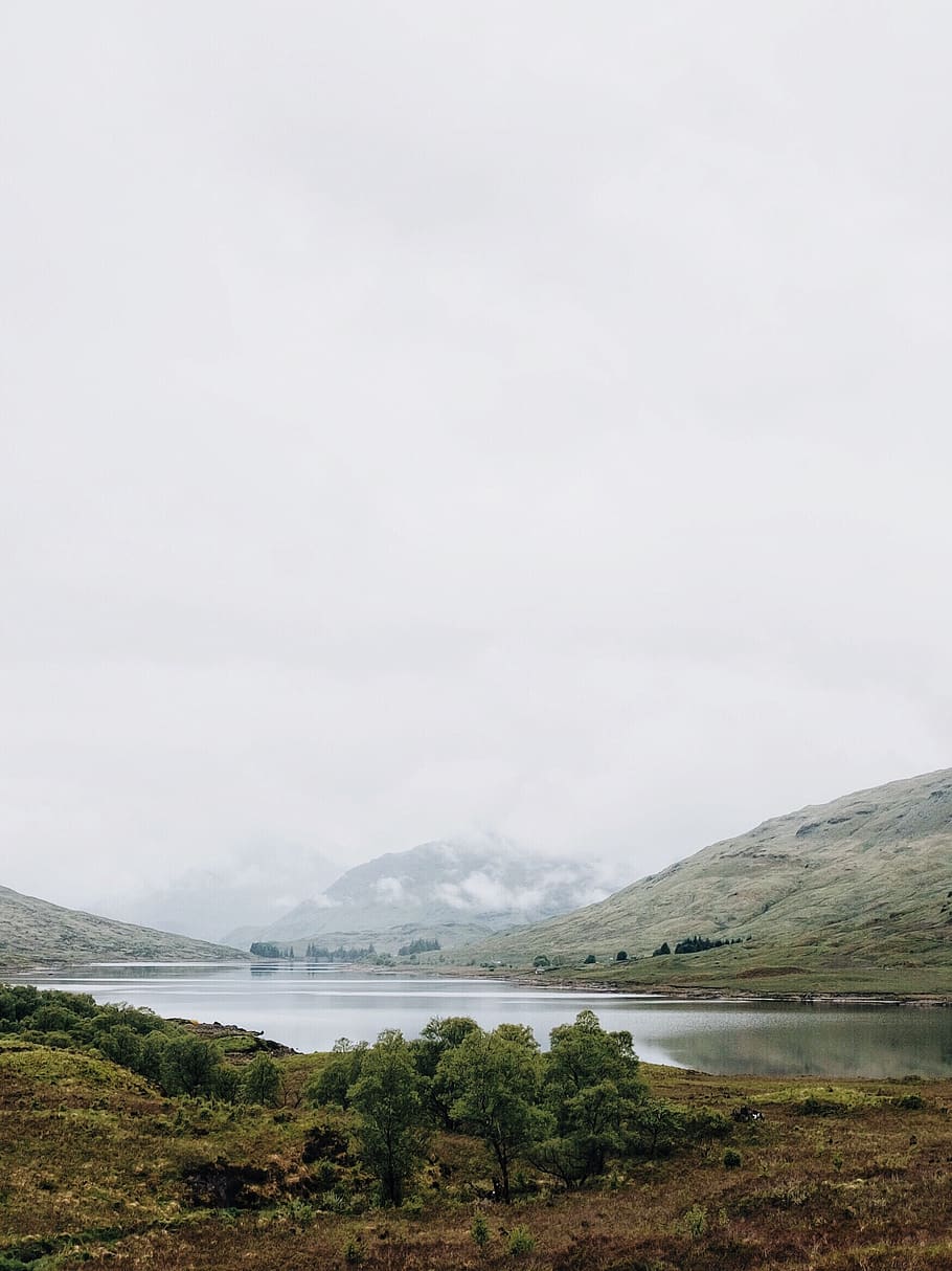 nature, landscape, mountain, clouds, sky, grass, field, travel HD wallpaper