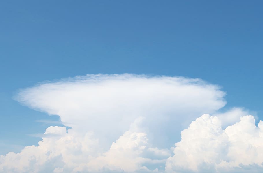 clouds, sky, weather, cumulus clouds, summer, blue, cloud formation HD wallpaper