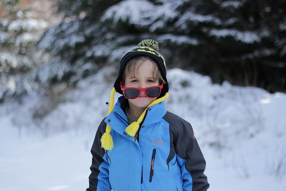boy, winter, snow, sunglasses, ireland, hat, cold temperature HD wallpaper