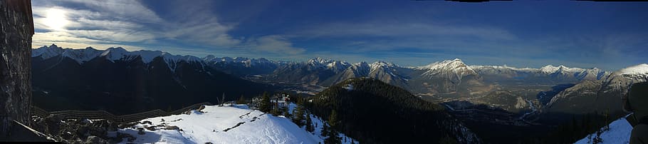 slope, mountain, nature, mountain range, outdoors, peak, banff HD wallpaper