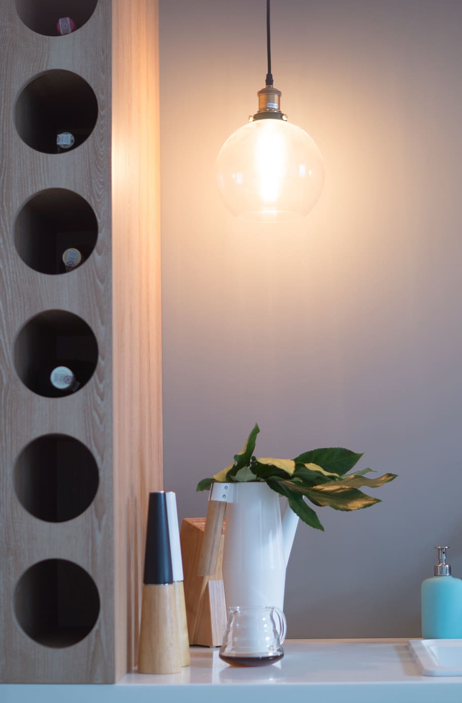 kitchen, bulb, bottle rack, indoors, no people, illuminated HD wallpaper