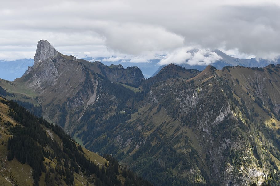 mountain, outdoors, nature, mountain range, slope, peak, swiss alps HD wallpaper
