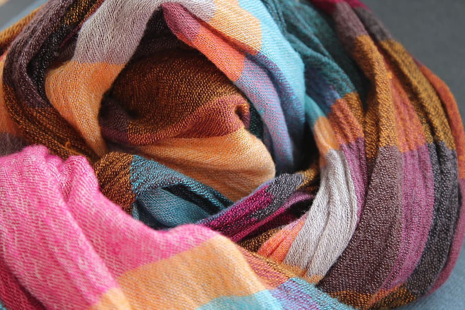 scarf, color, textile, texture, colorful, multicolored, clothing HD wallpaper