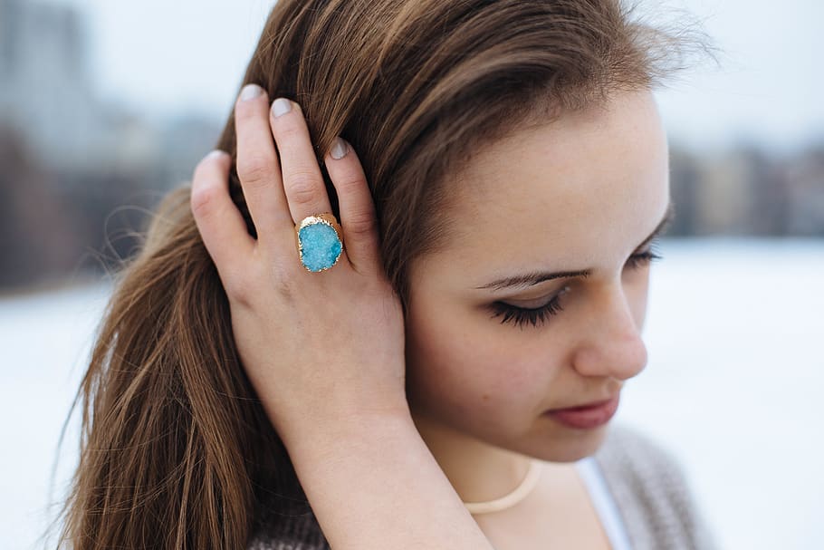 canada, toronto, style, ring, woman, winter, fashion, headshot HD wallpaper