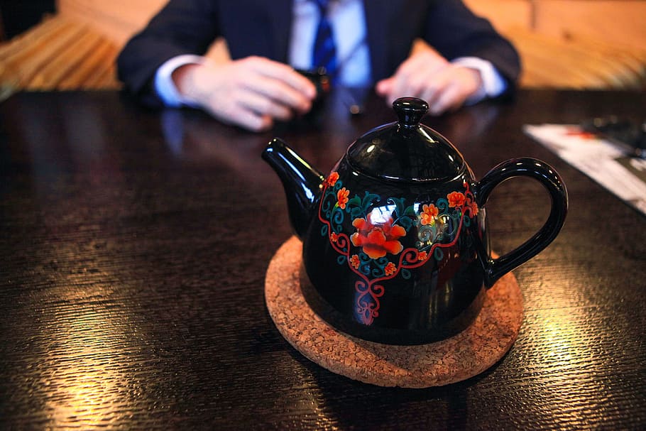 teapot, hand, close-up, tea - hot drink, food and drink, one person HD wallpaper