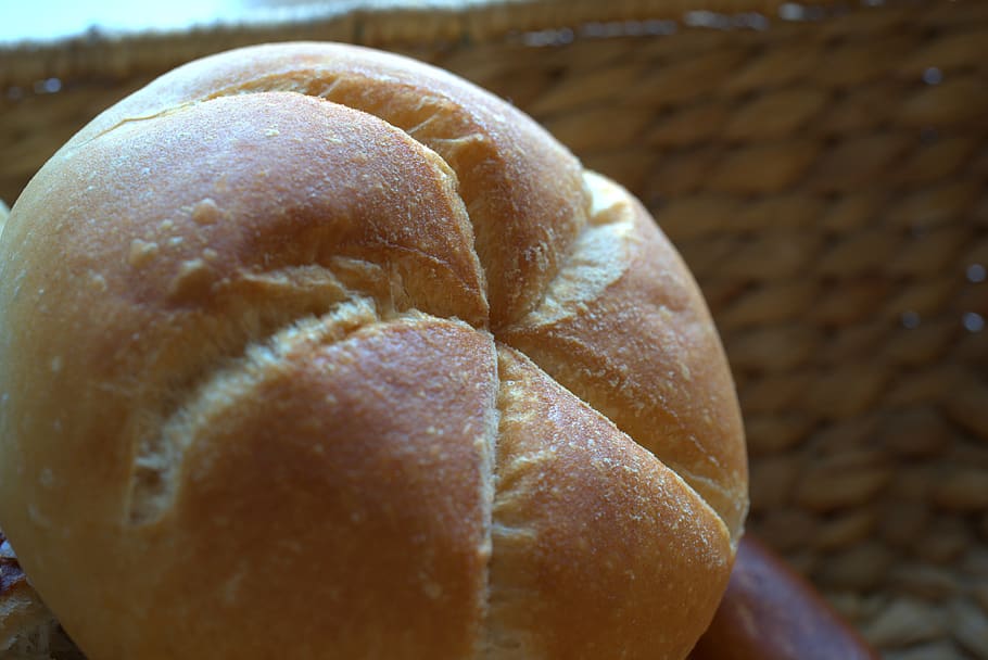 roll, fresh, breakfast, basket, flour, bake, baker, delicious HD wallpaper