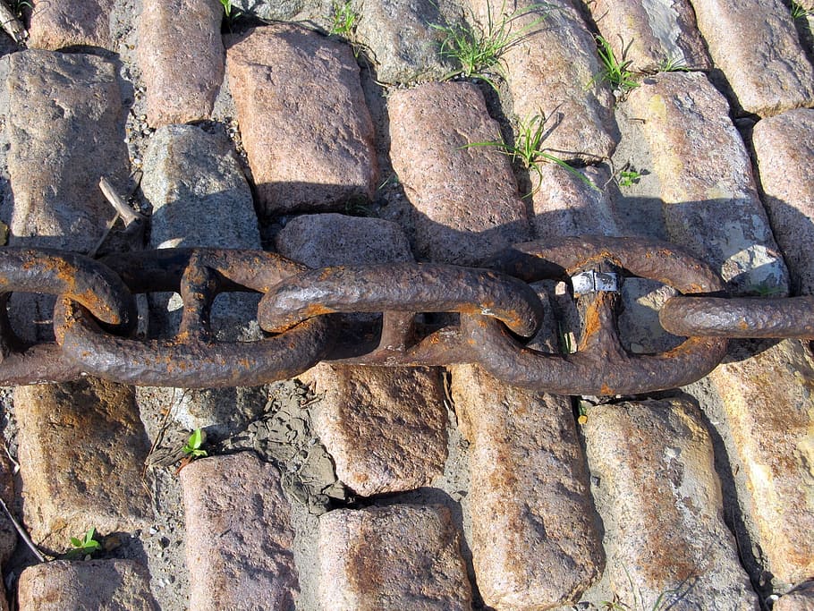 chain, metal, rust, rusting, old, tough, hold, no people, close-up HD wallpaper