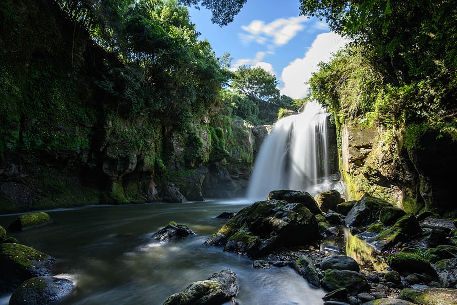 Hd Wallpaper 黄牛の滝 Waterfall Scenics Nature Long Exposure Flowing Water Wallpaper Flare
