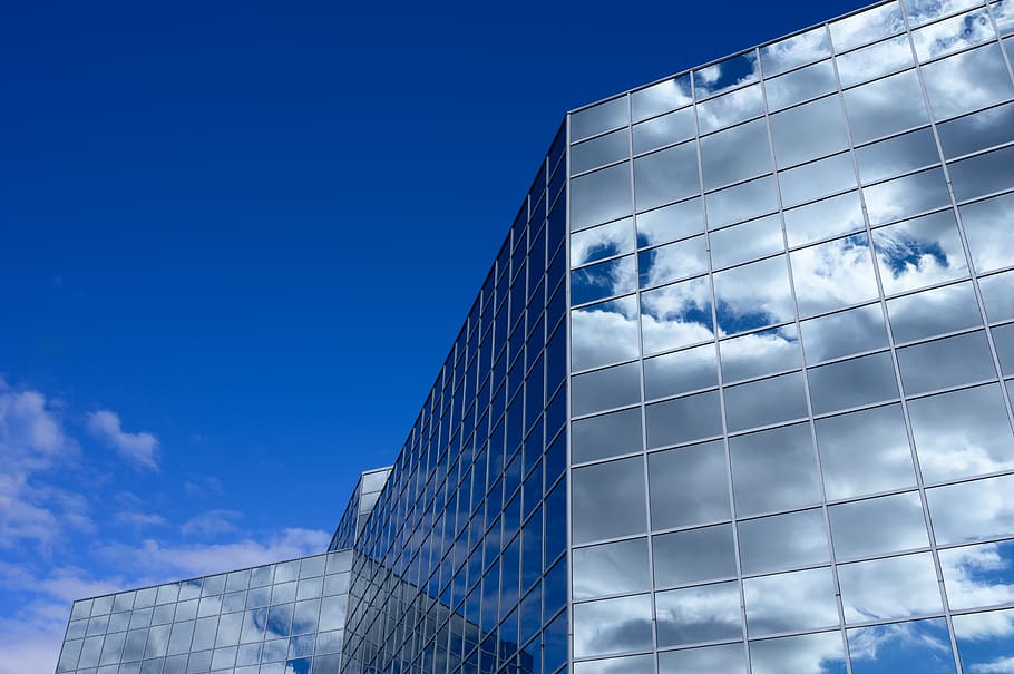 High Rise Building, architectural design, architecture, clouds