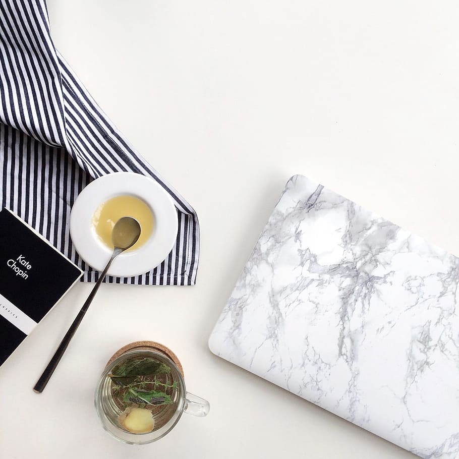 Clear Glass Cup With Tea on Table, document, flatlay, indoors HD wallpaper