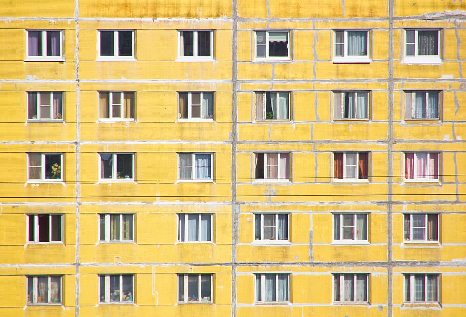 windows, building, exterior, outdoor, urban, town, apartment HD wallpaper