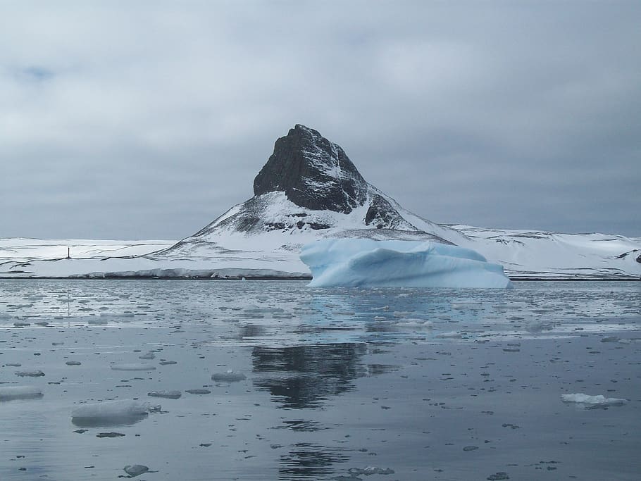 antarctica, landscape, ice, cold, snow, sea, ocean, sky, iceberg HD wallpaper