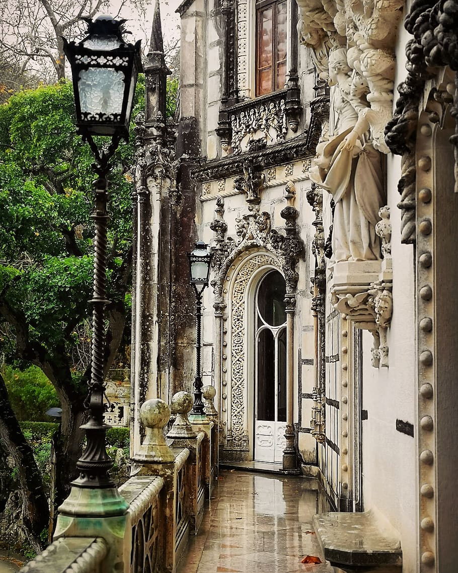 palace, portugal, sintra, quinta da regaleira, architecture, HD wallpaper