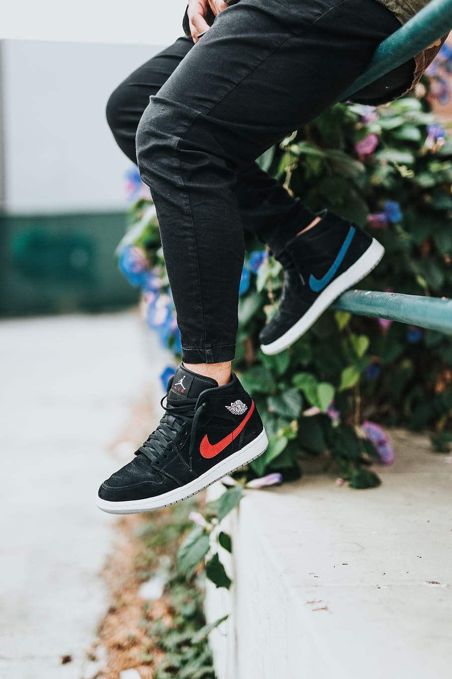 black-red-and-blue Nike Air Jordan 