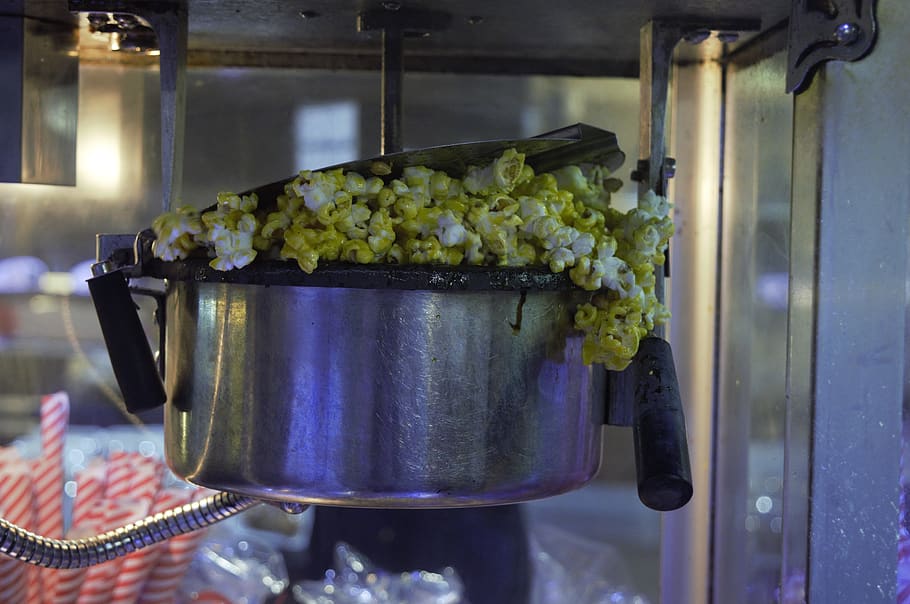 popcorn, sweet, hot, fresh, food, prepare, food and drink, indoors HD wallpaper