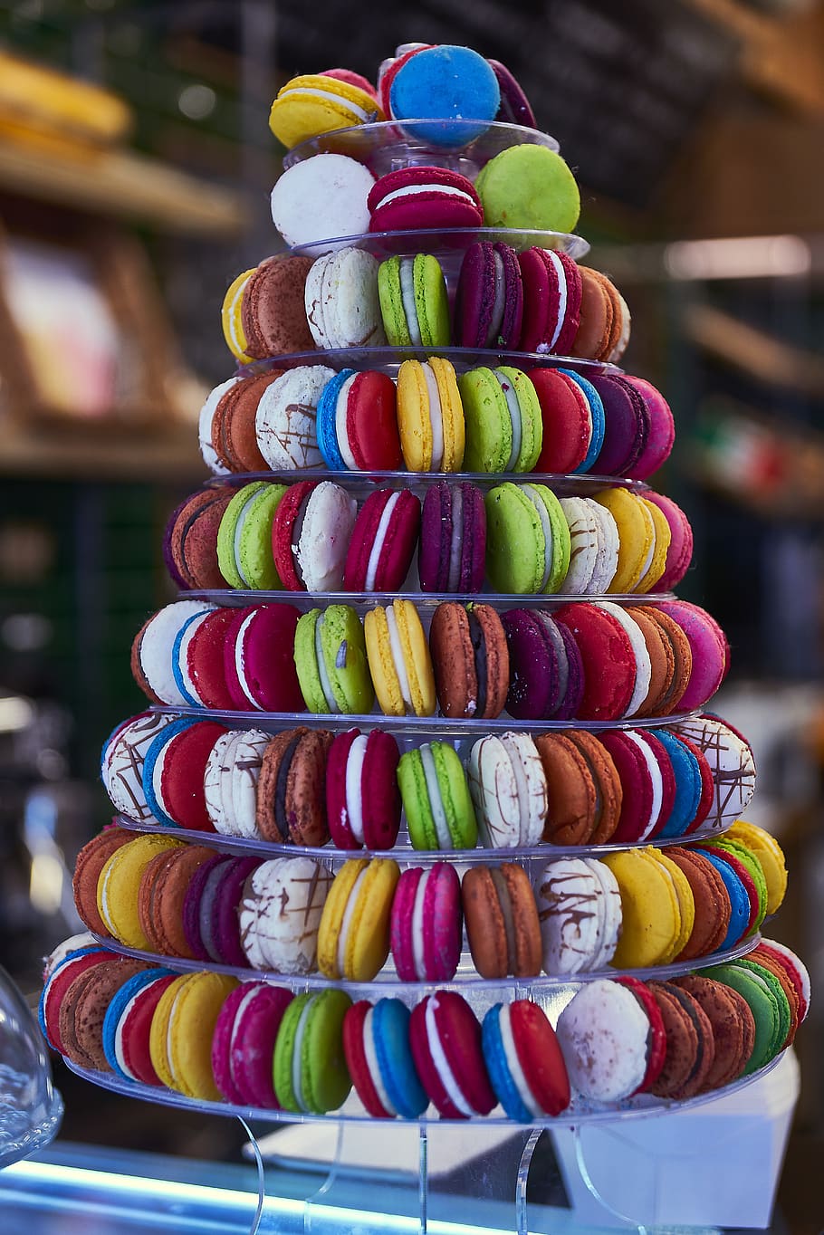 netherlands, amsterdam, tower, macaron, cookies, multi colored HD wallpaper