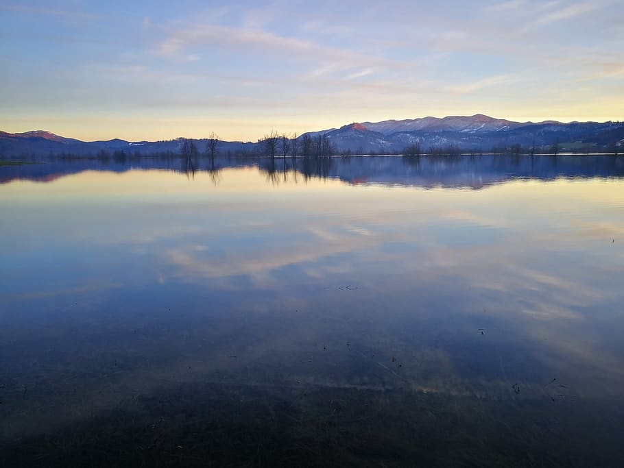 slovenia, laze, lake, flooding lake, nature, snow, europe, mountains