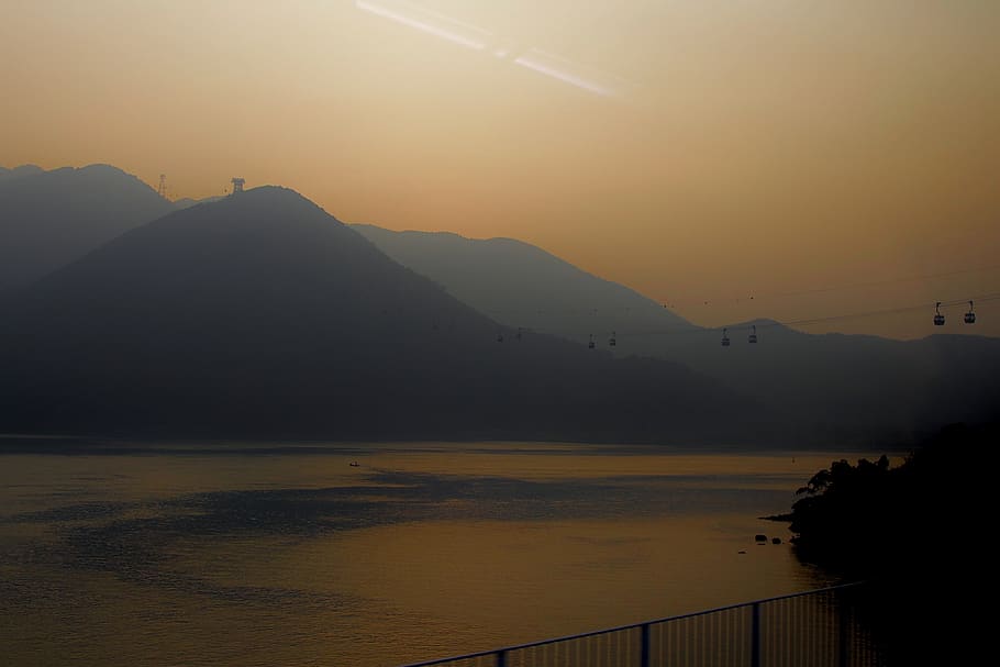 hong kong, beauty in nature, sky, scenics - nature, sunset HD wallpaper