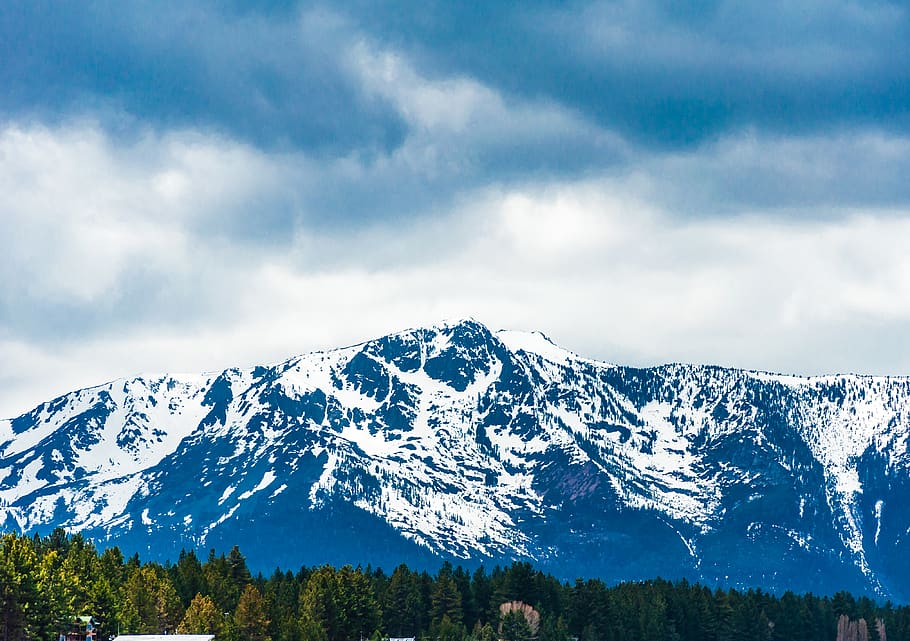 snow covered mountain, cold temperature, scenics - nature, winter HD wallpaper