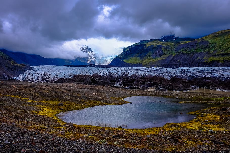 iceland, water, cloud - sky, environment, mountain, scenics - nature HD wallpaper