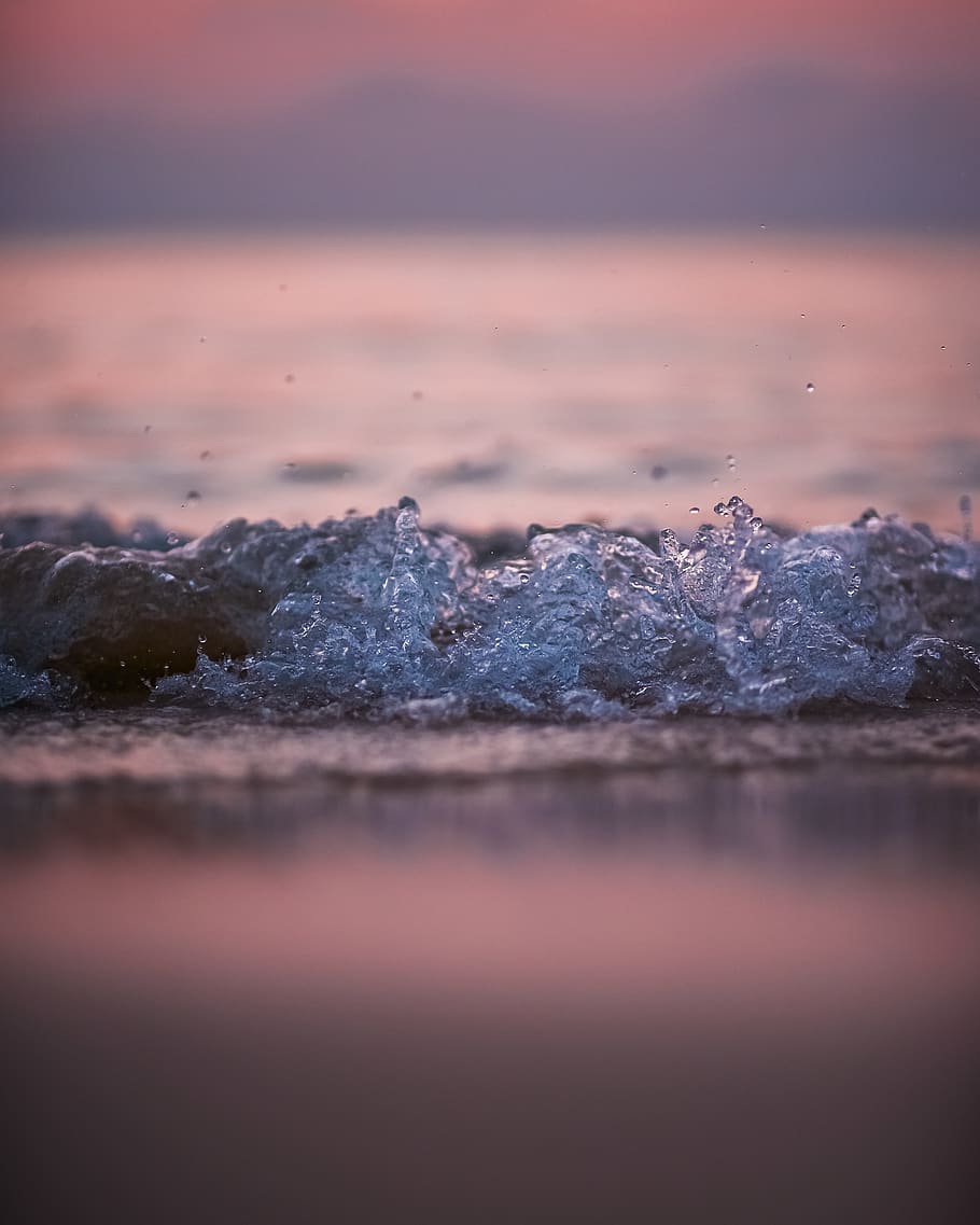 seashore, water, outdoors, nature, ocean, sea waves, ice, ripple HD wallpaper