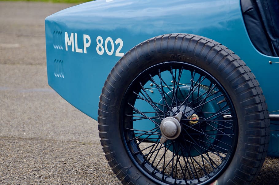 machine, wheel, tire, spoke, alloy wheel, car wheel, blue, knockoff HD wallpaper