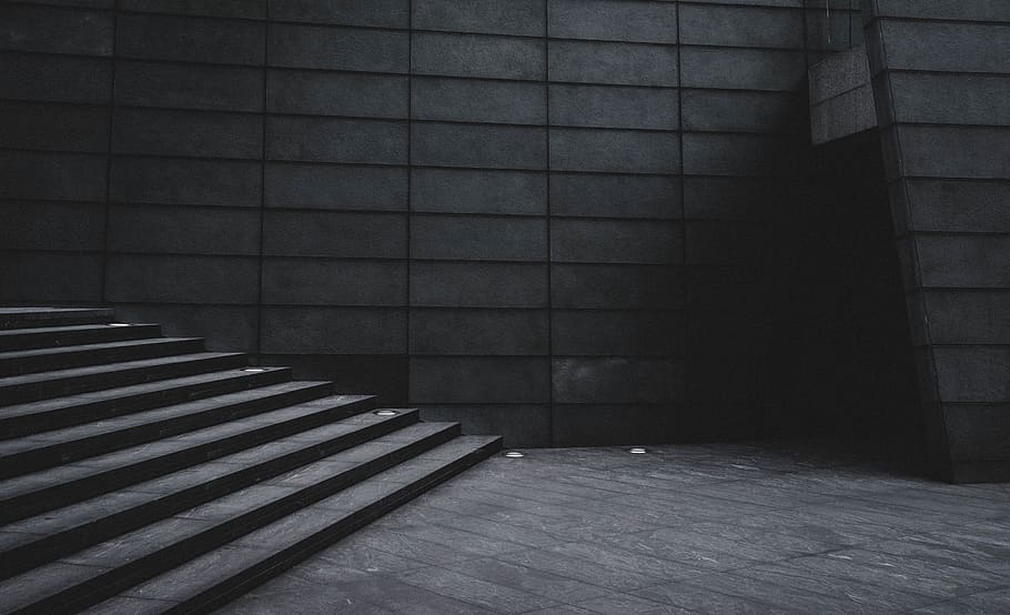 building, stairs, wall, architecture, staircase, built structure HD wallpaper
