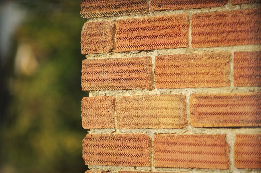brick wall, red, mortar, brickwork, wirecut, building, pattern HD wallpaper