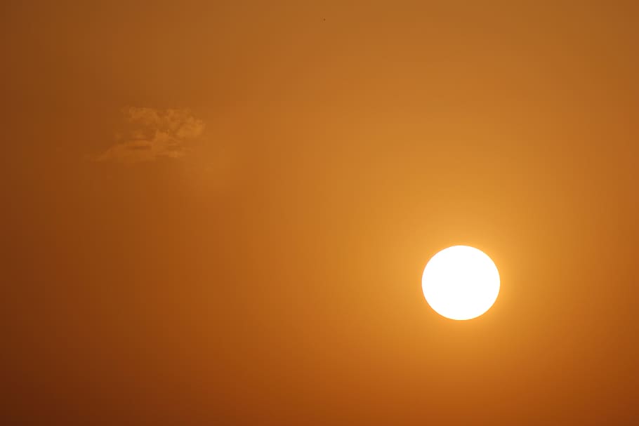 sunset, sky, orange, night, light, orange color, beauty in nature HD wallpaper