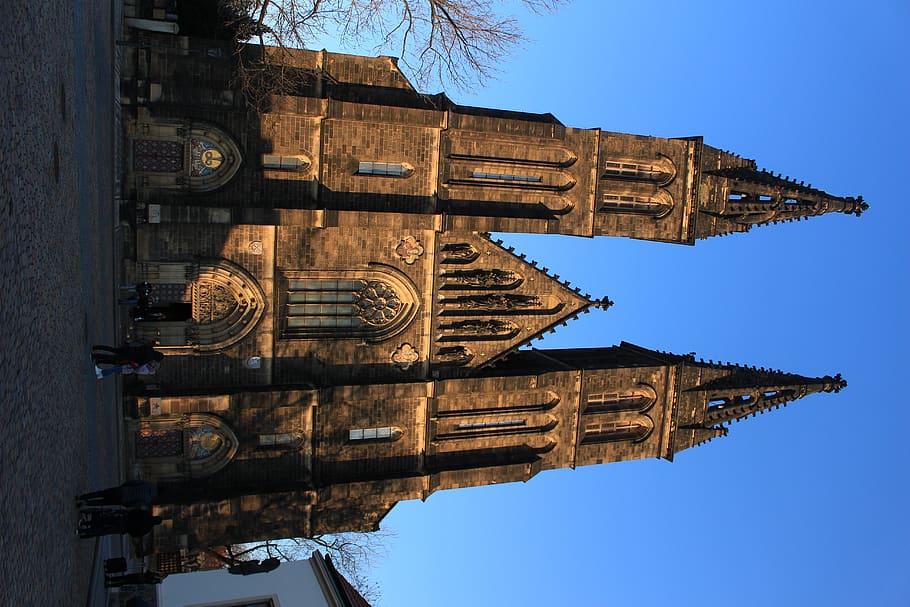 tower, spire, architecture, building, steeple, person, human HD wallpaper