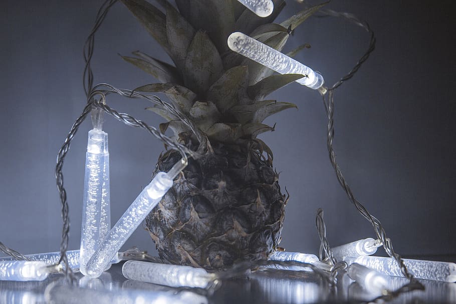 pineapple, fruit, no people, indoors, close-up, nature, focus on foreground HD wallpaper