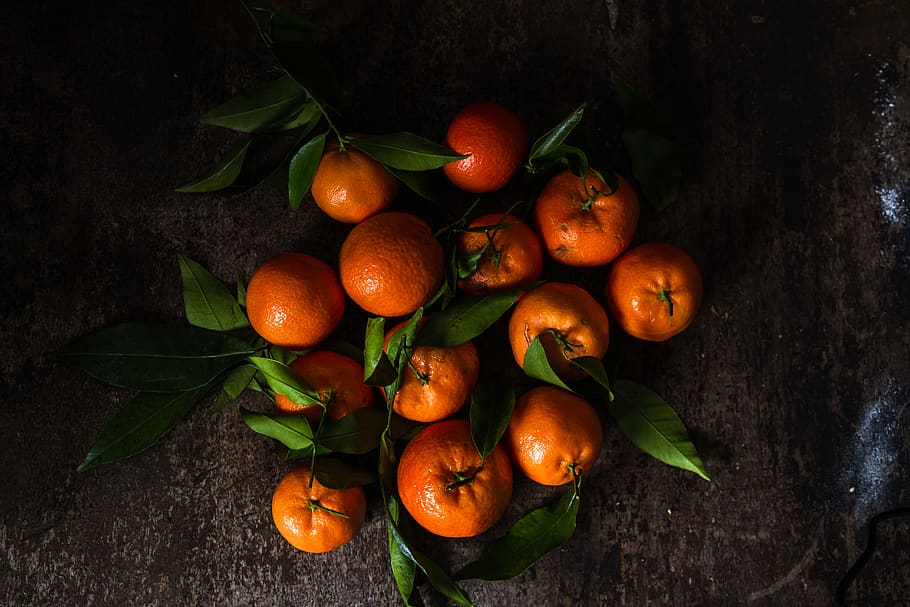 orange fruit lot, plant, food, citrus fruit, produce, persimmon HD wallpaper