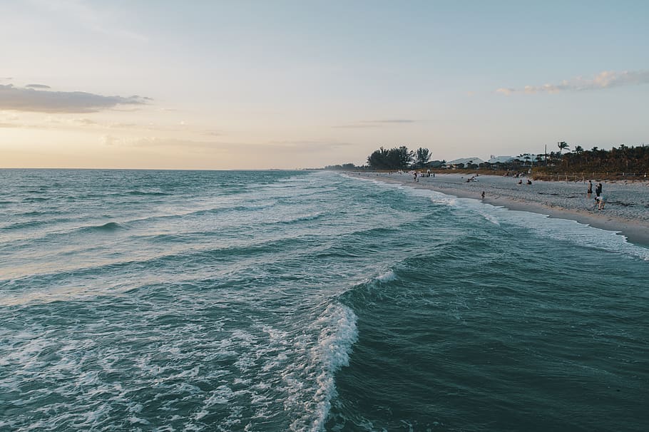 Photography of Body of Water, beach, landscape, ocean, recreation HD wallpaper